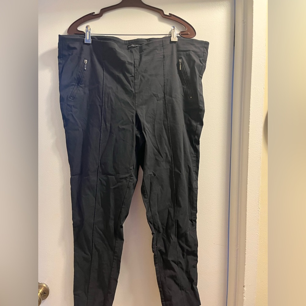 Michael Studio Collection Black Slim Leg Pull On Pants Plus Sz 22